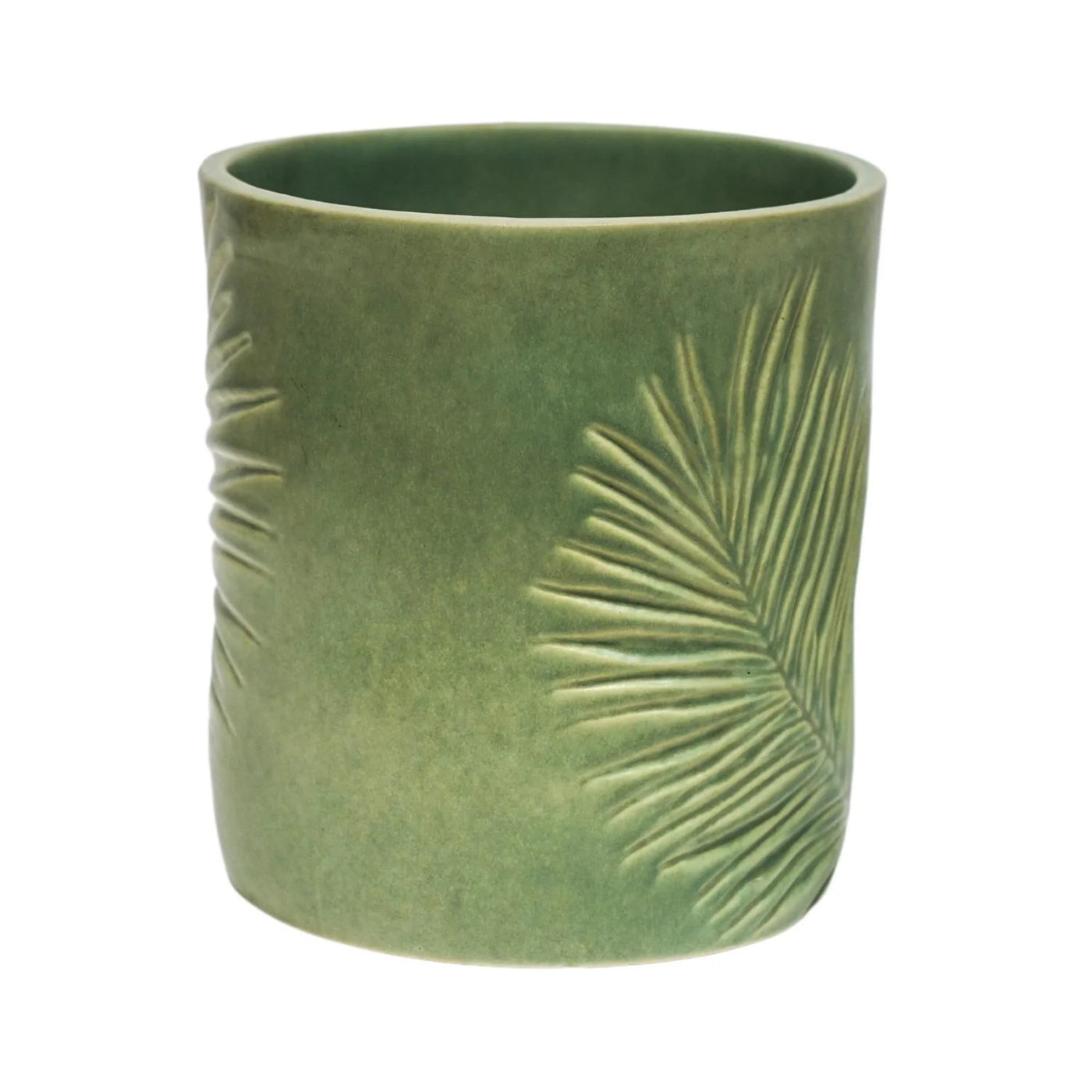 Kew Stoneware Green Sago Palm Planter - House of Kojo