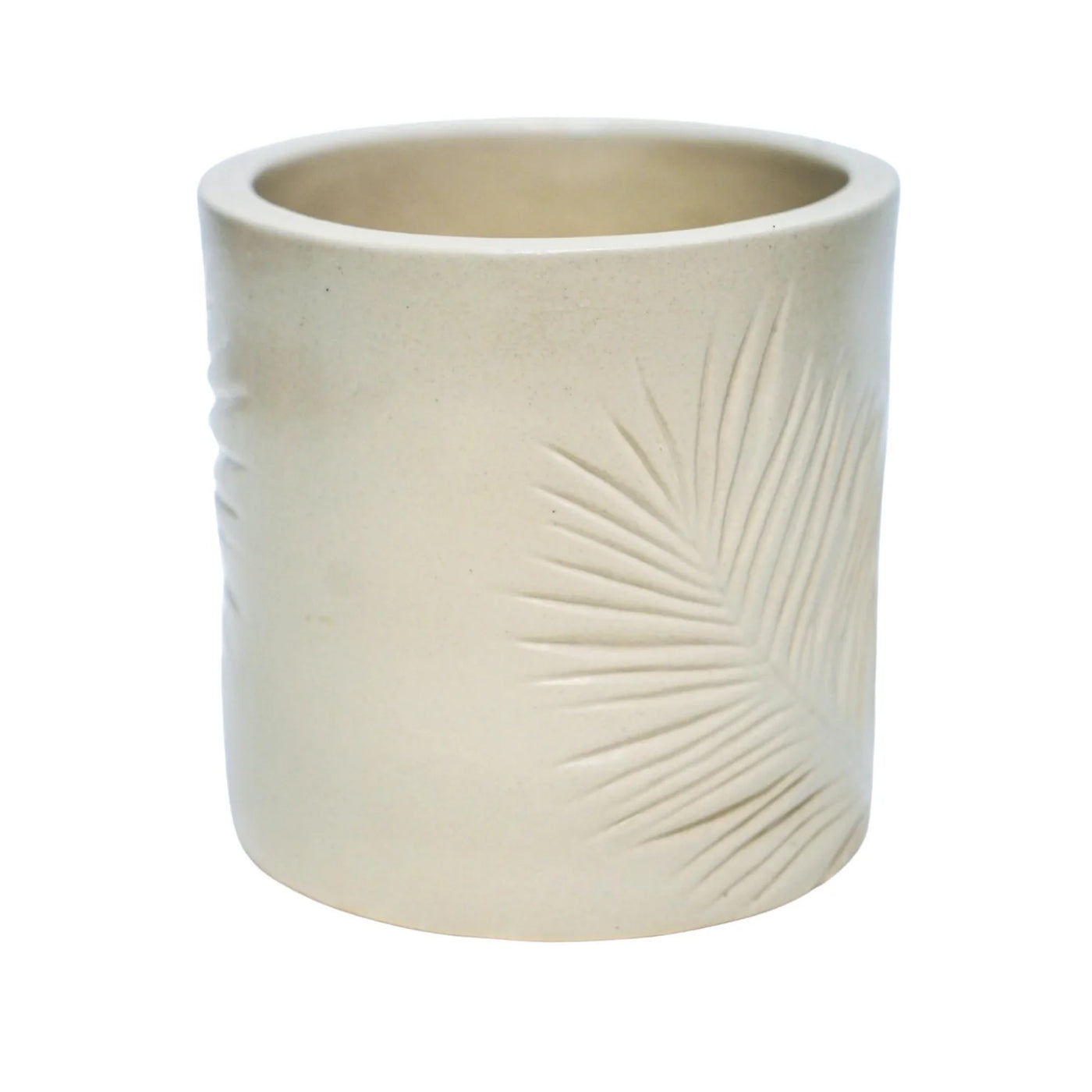 Kew Stoneware Ivory Sago Palm Planter - House of Kojo